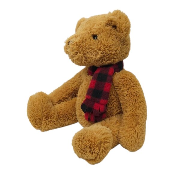J Bear Ollie Plush Plaid Scarf 16" Teddy Bear Stuffed Animal Toy 2016 Jo-Ann - Picture 5 of 13